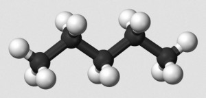 Straight Chain Pentane - PD Wikimedia Commons by Ben Mills and Jinto