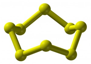 Elemental Allotropes Cyclooctasulfur - PD Wikimedia Commons by Benjah-bmm27