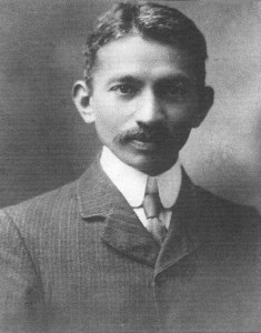 Mahatma Gandhi in 1909. -Image PD by Wikimedia Commons