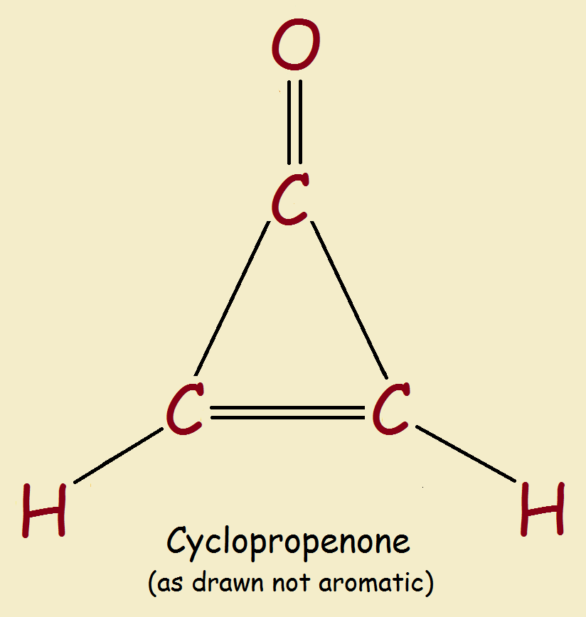 is cyclopropenone aromatic