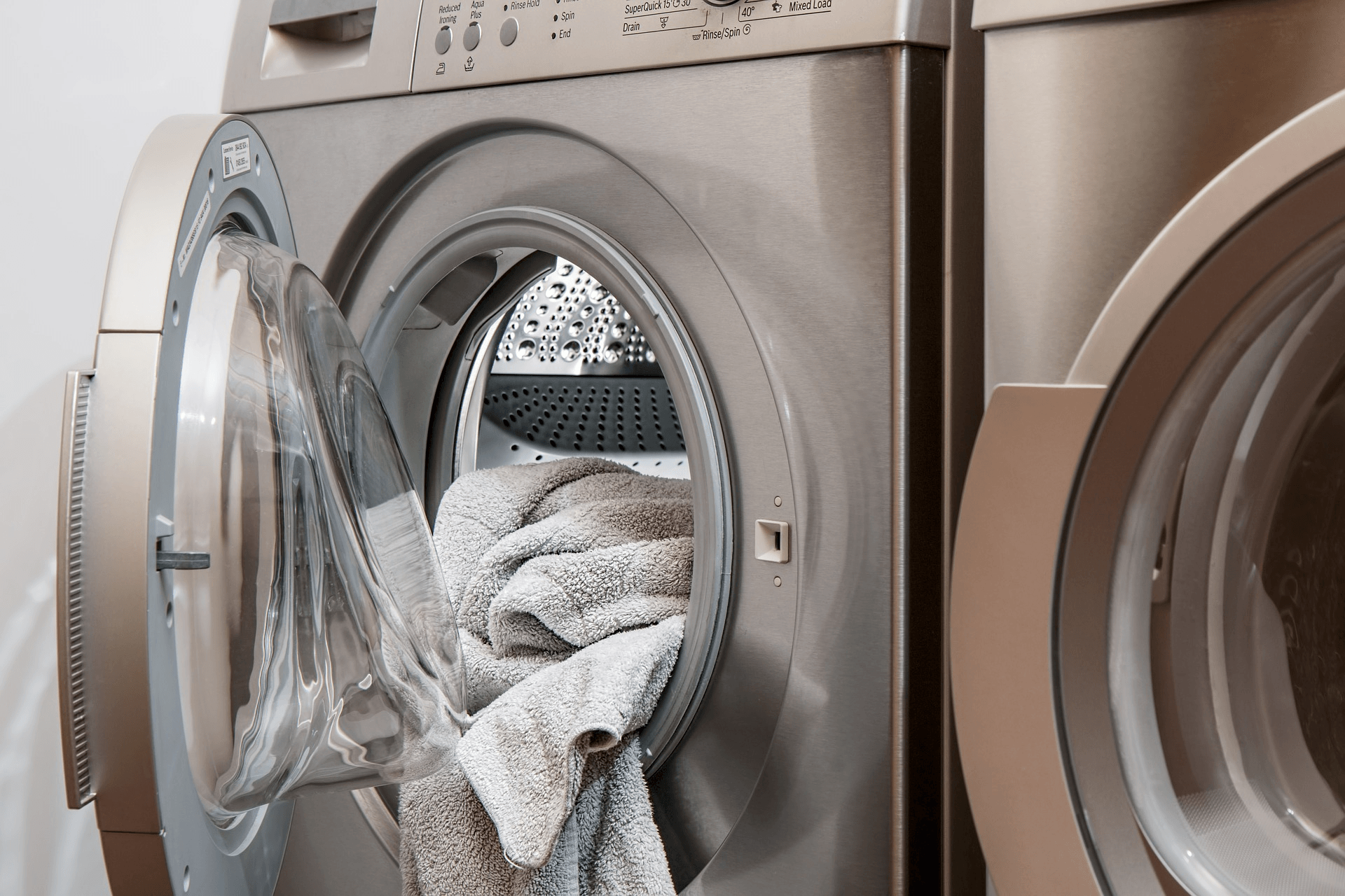 Put bleach in your washer